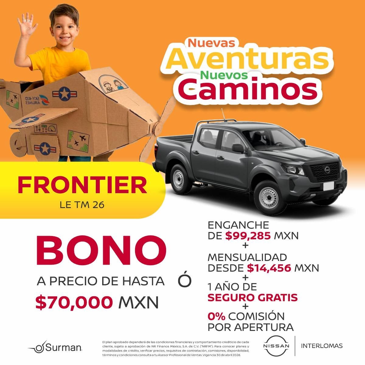 CELEBRA EL DÍA DEL NIÑO ESTRENANDO UN NISSAN FRONTIER