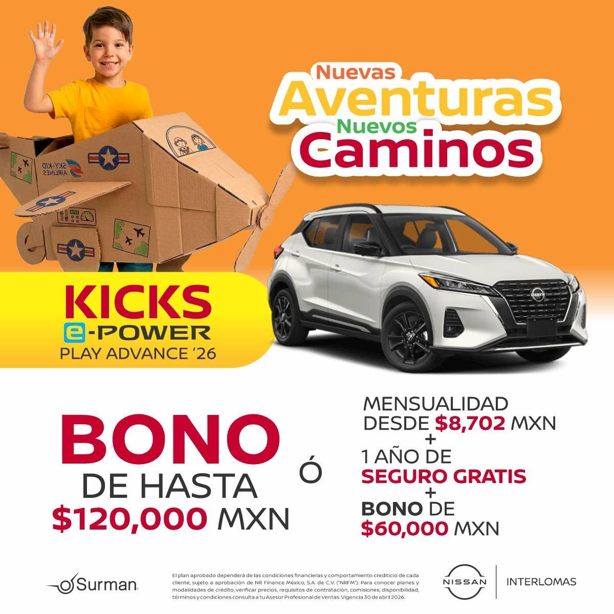 CELEBRA DÍA DEL NIÑO ESTRENANDO UN NISSAN KICKS e-POWER