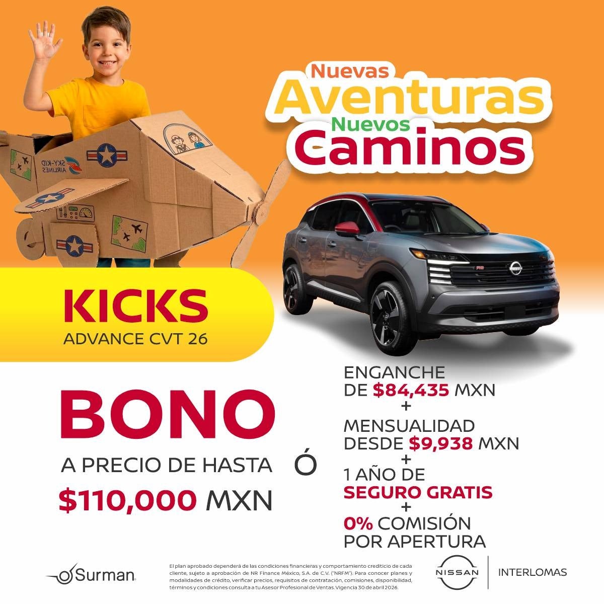 CELEBRA DÍA DEL NIÑO ESTRENANDO UN NISSAN KICKS