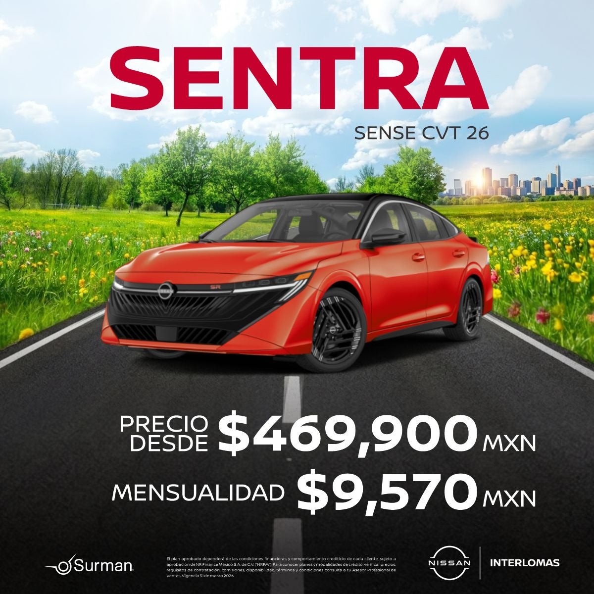 ESTRENA UN NISSAN SENTRA 2026
