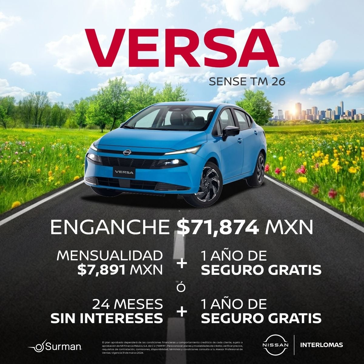ESTRENA UN NISSAN VERSA 2026